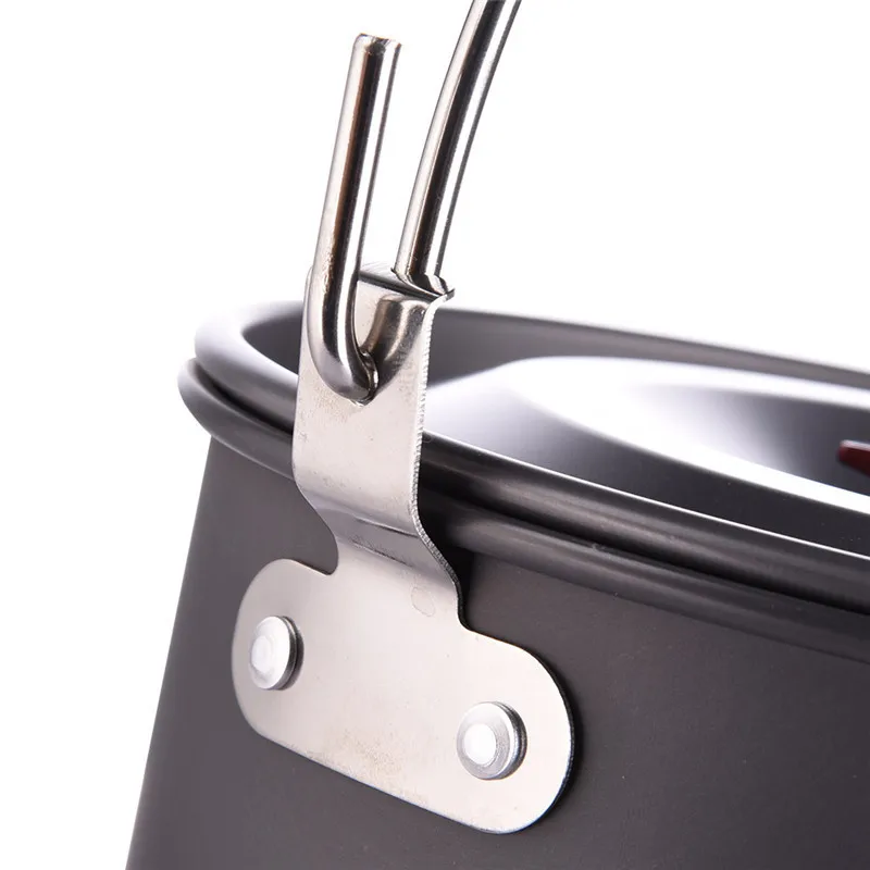 5л Кемпинг кастрюли с крышкой открытый Кухонная Посуда Пикник висит горшок