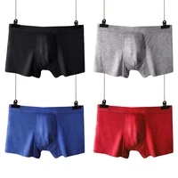 4pcslot mens underwear modal solid color breathable belt u convex bamboo fiber underwear male 2018 new
