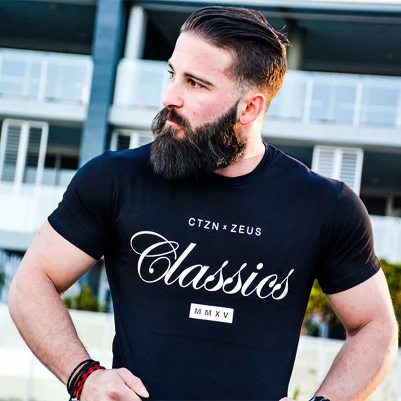 2018 Mens Cotton Running T-Shirt Sexy Vintage Shirt Short Sleeve Solid Muscle Fitness Jogging Gym T Sport Top Male | Спорт и