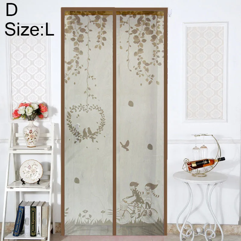 Magnetic Door Mesh Curtain Insect Mosquito Net Screen Bug Fly Guard Soft Cartoon Best Price - Цвет: 100cmX210cm