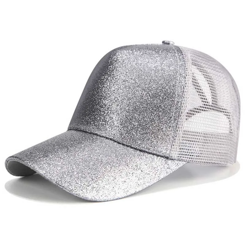 Кепка женская блеск конский хвост бейсбольная Кепка Snapback папа кепка-бейсболка Кепка s Женская грязная булочка летняя сетчатая шляпа Женская регулируемая хип-хоп шляпы