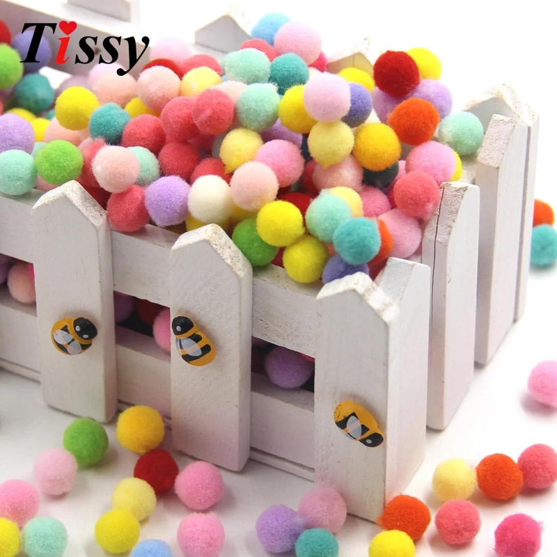 100PCS Size 15-18MM Multi Color Pompoms Soft Pom Poms Balls DIY Craft Home Garden&ampWedding Decoration&ampSewing Accessories Tools | Дом и