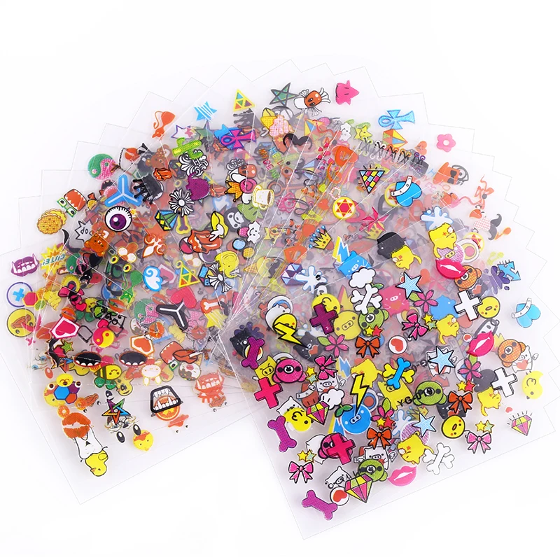 24 дизайна 3D цветные наклейки для ногтей с изображением поросенка крестиком