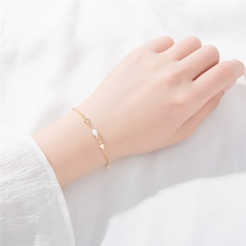 E блеск ссылка браслеты для женщин сплава металла повседневная спортивная стиль