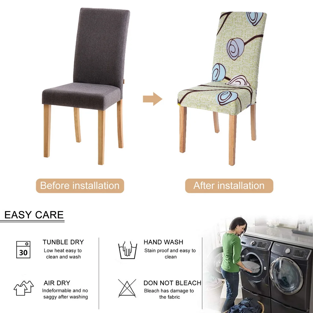 1 шт. цветочный принт чехол для кресла дома обеденные эластичные чехлы на