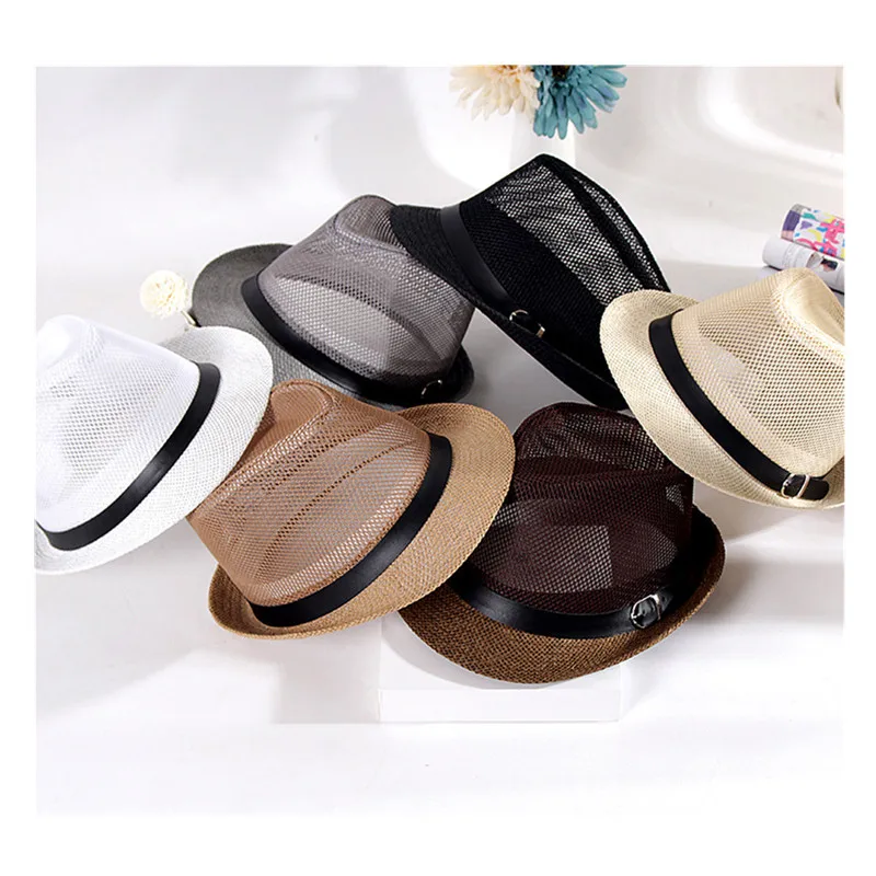 Новый мужской соломенные туфли с боковыми вырезами в стиле джаз кожаным летняя