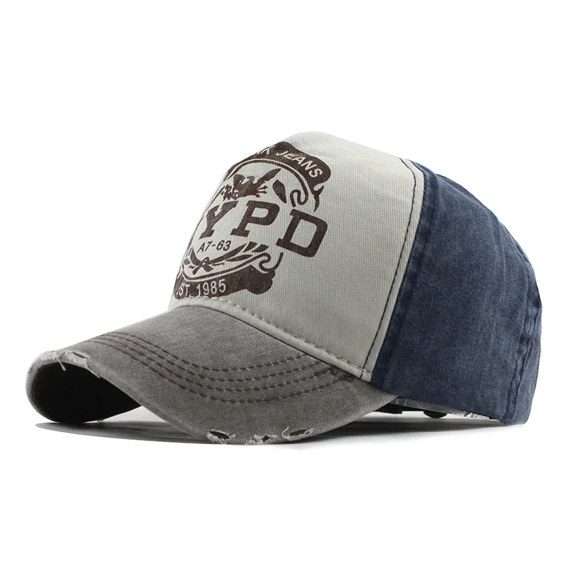 [FLB] 5 панелей хип-хоп snapback шапки пары шапка мужская женская чистого хлопка бейсболки старый якорь пиратского корабля gorras мыть кепки - Цвет: F170 Gray Navy