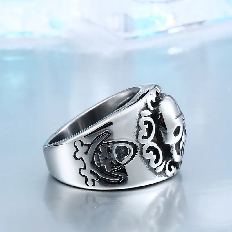 BEIER 2018 Man Punk Fang Ring Factory Price 316L Stainless Titanium Steel Man's Fashion NEW Skull Jewelry WR-Q014 | Украшения и