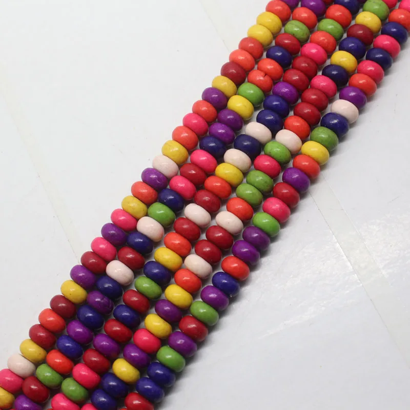 Мини. Размер заказа 7 долларов США! 4x7 5x8 6x10 8x10 3 мм разноцветная Бирюза Бусины