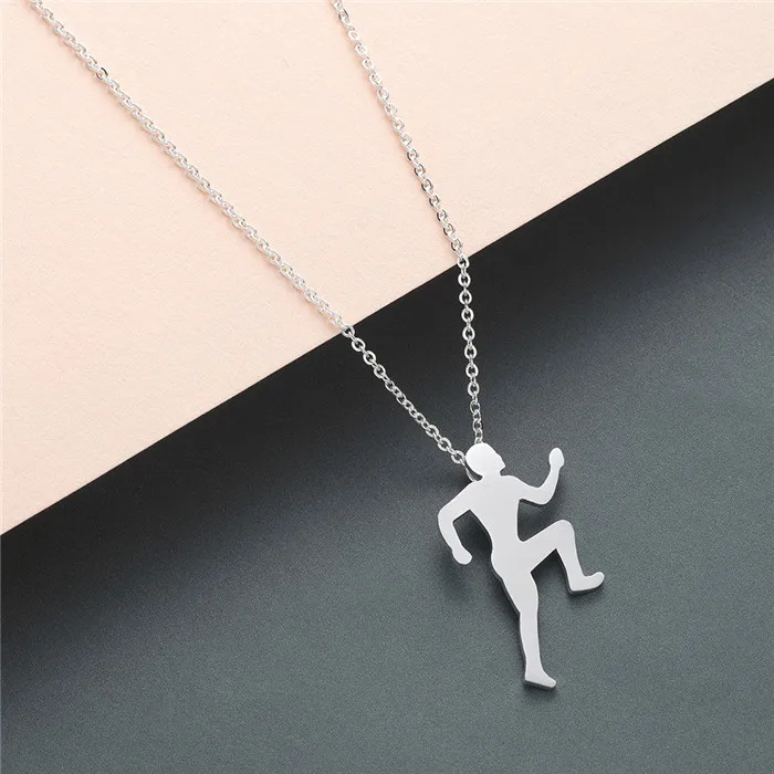 Style 5 Silver Чандлер гимнастский силуэт титана Спортивное ожерелье балерина Здоровье ожерелье s фигура танца ювелирные изделия спортивный подарок для влюбленных - Окраска металла: Style 5 Silver