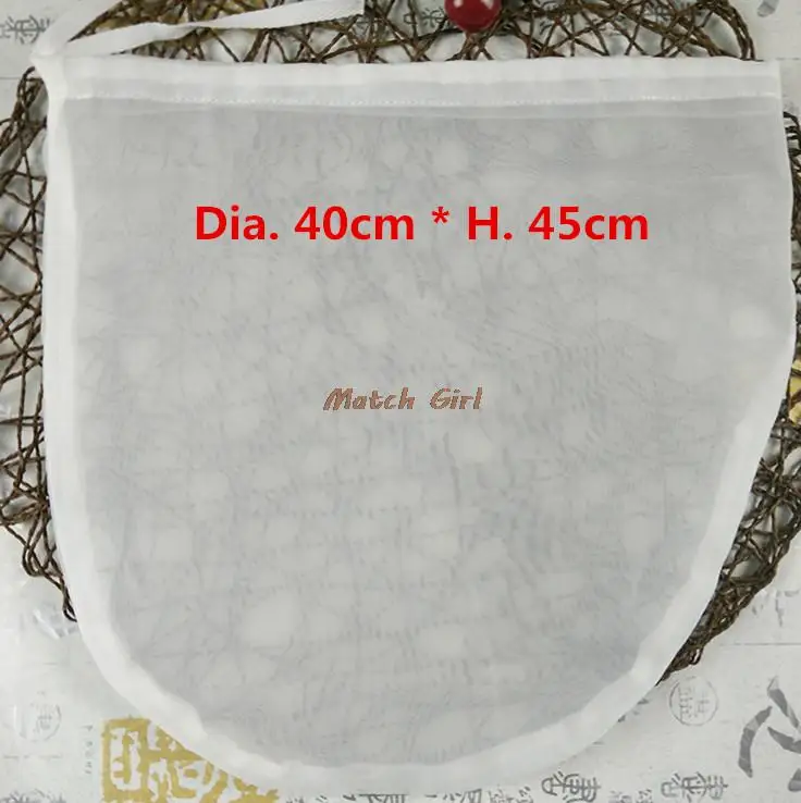 

5pcs/lot-Dia.40cm*H.45cm Round 180/150/75 micron food grade Filter Bag for juice wine Milk Commercial Juices Liquid filtering