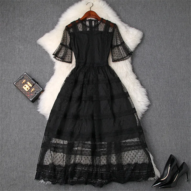 Высококачественное платье для подиума женское 2019 летнее дизайнерский с коротким