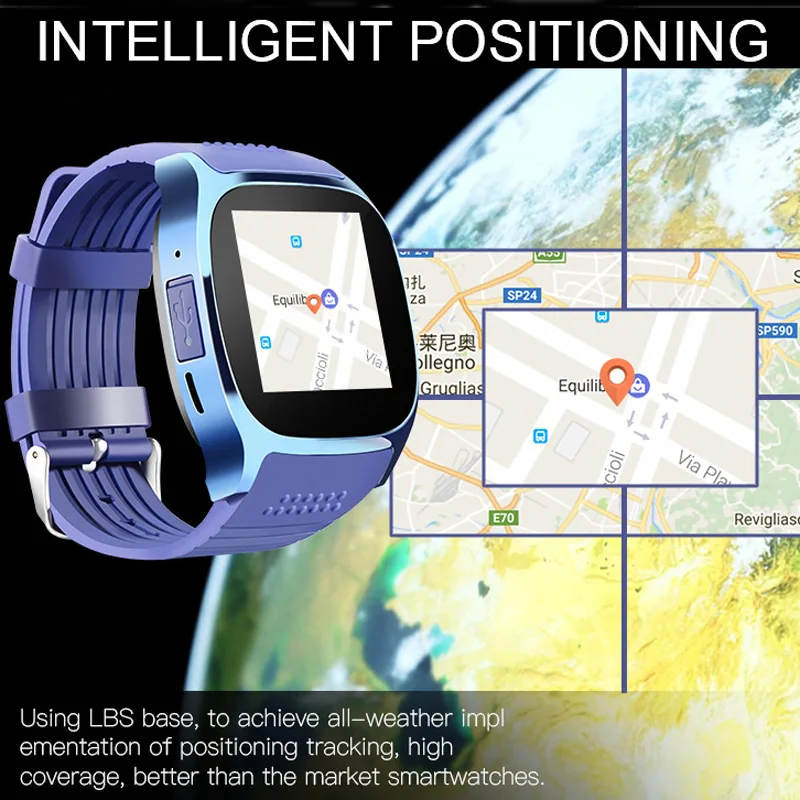 M26 T8 smart watch bluetooth MTK6261D LBS Базовая позиционирования камера поддерживает sim-карты, позволяя беспроводной звонок отвечать на телефонные 100 шт./лот DHL