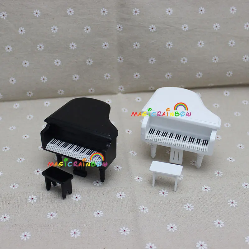 Рояль для детей Pianoforte табурет игрушка модель макеты кукольного домика 1:12 мебель