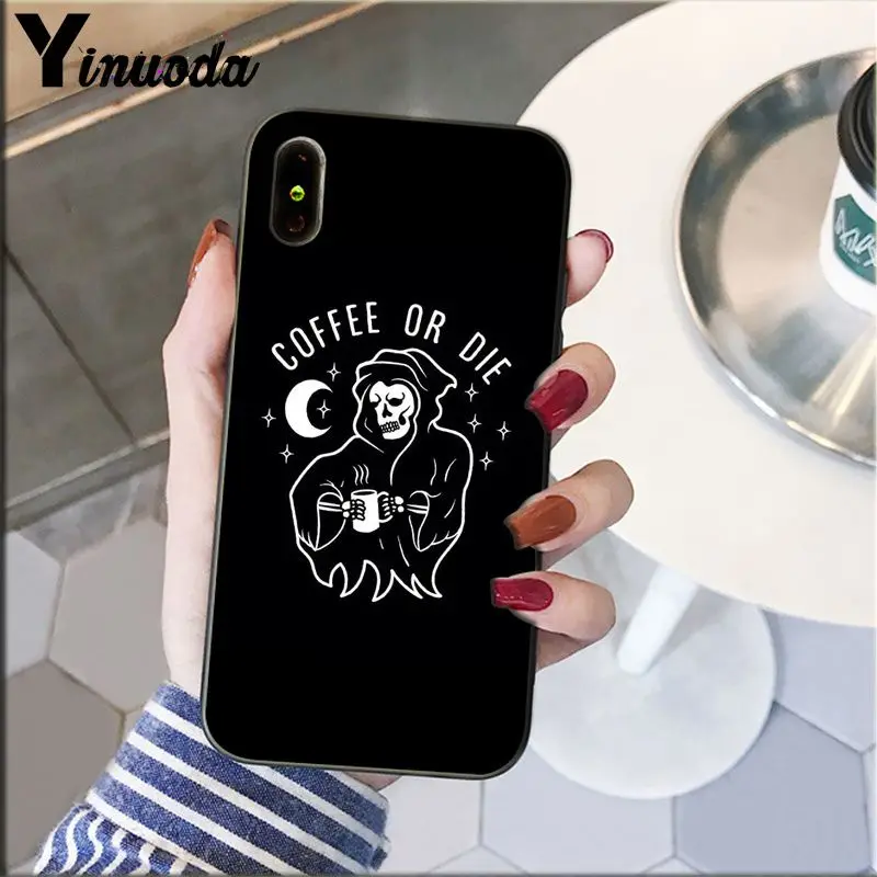 Yinuoda милый Скелет ТПУ мягкий силиконовый черный чехол для телефона для Apple iPhone 8 7 6 6S Plus X XS MAX 5 5S SE XR чехол - Цвет: A5