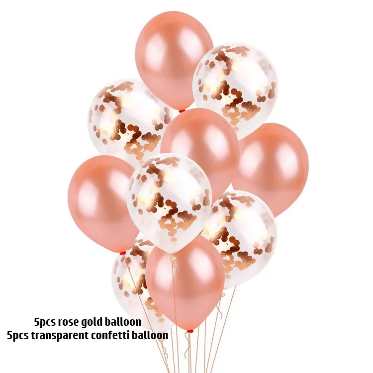 10pcs mix rose gold 16 дюймов розовое золото серебро Oh Детские воздушные шары с буквой баннер для крещение новорожденного пол раскрыть вечерние украшения - Цвет: 10pcs mix rose gold