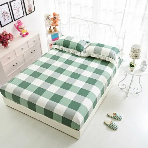 fitted sheet 10 Натяжная простыня простынь и наволочки) трех размерах: односпальный queen детей взрослых хлопок простыня с эластичной резиной на рост 90/140/150/160/180*200 см - Цвет: fitted sheet 10