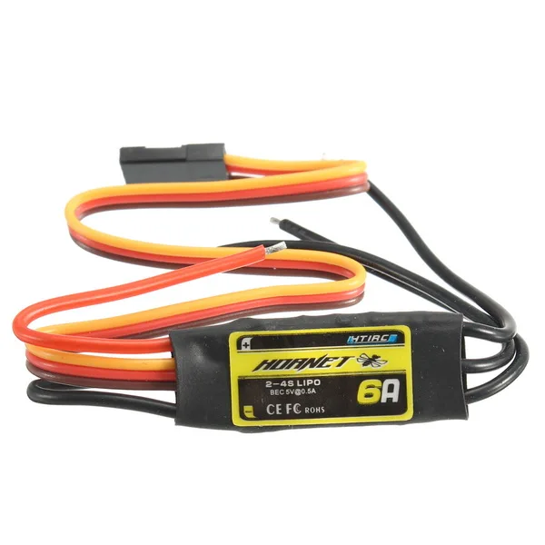 Htirc Hornet серии 6A 2 4S бесщеточный ESC с 5V/0.5A BEC для RC самолета|brushless esc|esc 6aesc brushless |