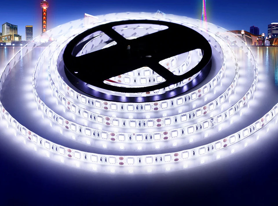 RGB Светодиодная лента DC 12 В светодиодный светильник 5050 5630 3528 3014SMD 5 м/лот высокая яркость Fita неоновая лента светодиодный светодиод