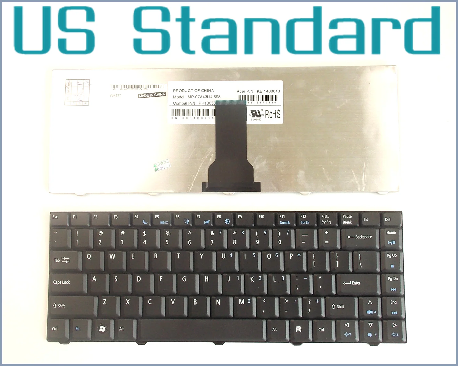 

Laptop Keyboard US Layout For Acer emachines E520 E720 D520 D720 D500 D525 E700 M575 MP-07A43U4-698 PK130580100 KBI1400043