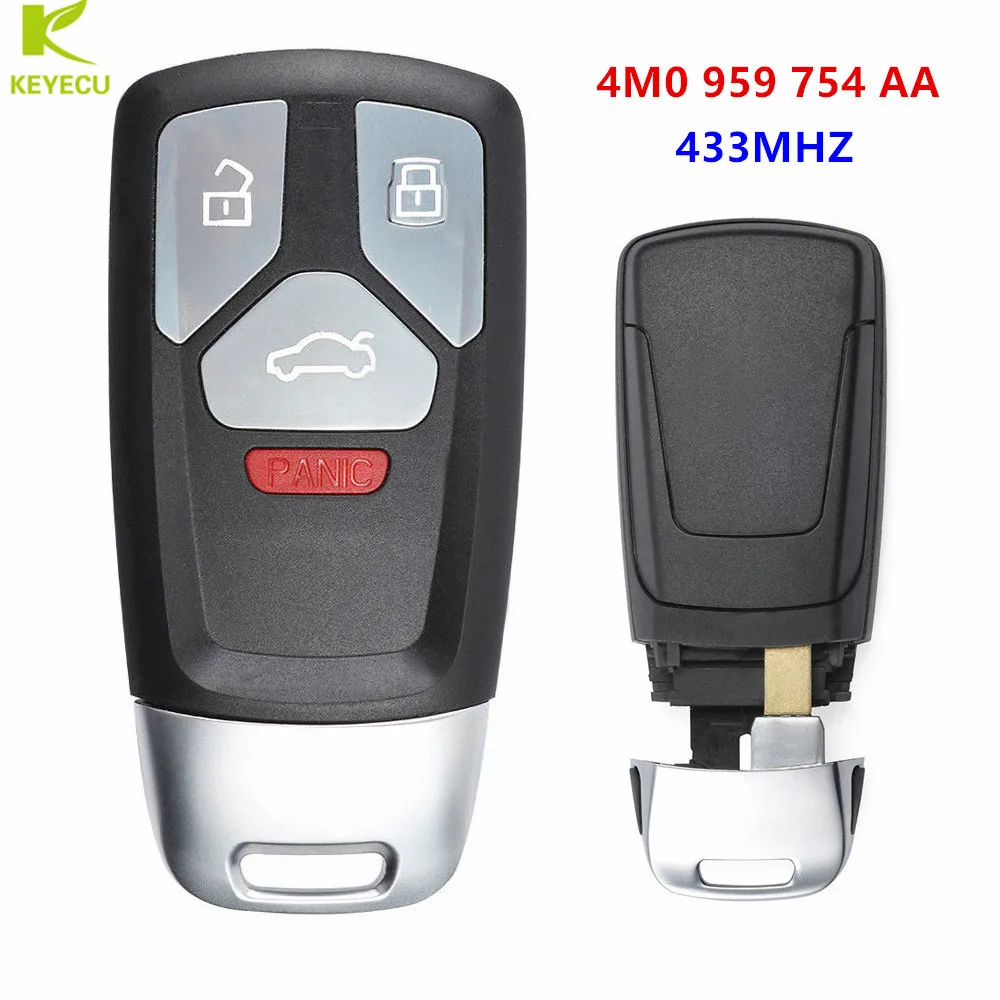 KEYECU Replacement Smart Remote Key Fob 434MHz for Audi A4 A5 TT Quattro Q7 SQ5 2016 2017 2018 2019 4M0 959 754 AA | Автомобили и