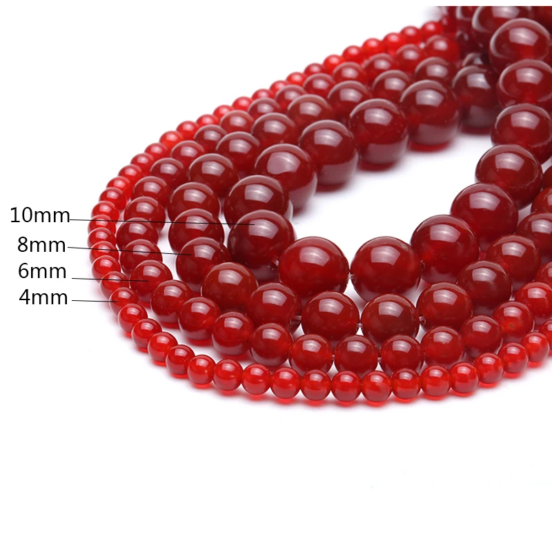 Магия бусины в виде рыбок Лидер продаж из Красного Оникса круглый натуральный