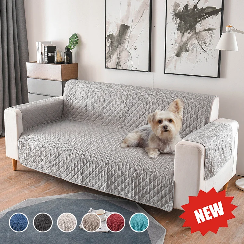 

1/2/3 Seater Removable Sofa Cover for Dogs Pets Kids Living Room Furniture Couch Slipcover Armchair Sofa Cover Quilted Fabric