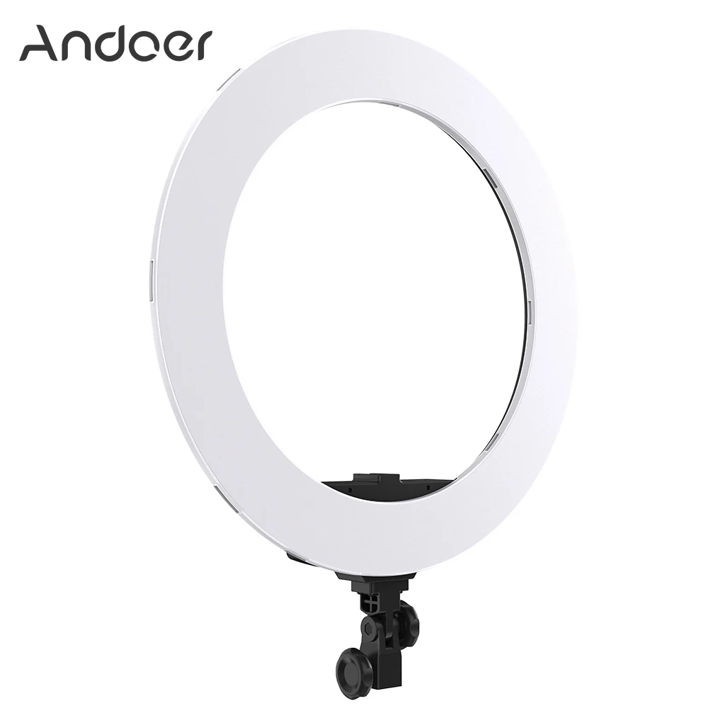 Кольцевой светильник Andoer HD-18S Studio двухцветный с регулируемой яркостью встроенный