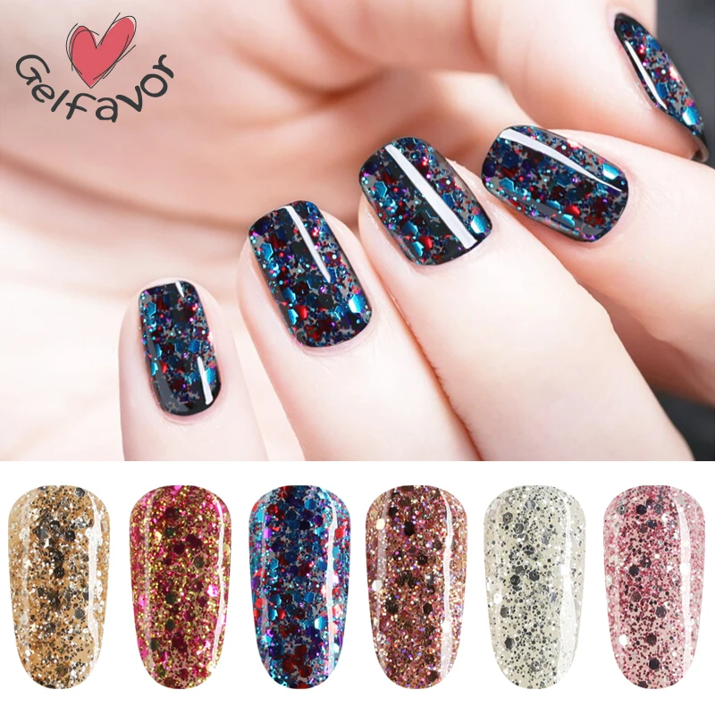 Лак для ногтей 7 мл Soak Off Diamond эффект гель лак UV/светодиодный вылечить Лаки 50 Цвета 1