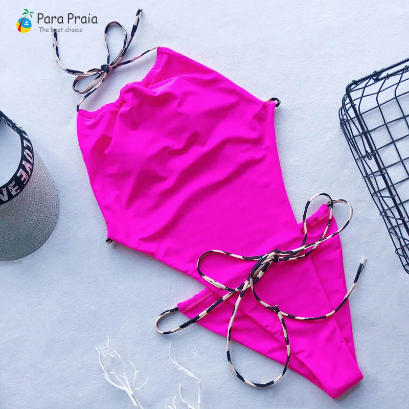 Новый бандажный купальник с открытой спиной боди Женский Цельный Купальник