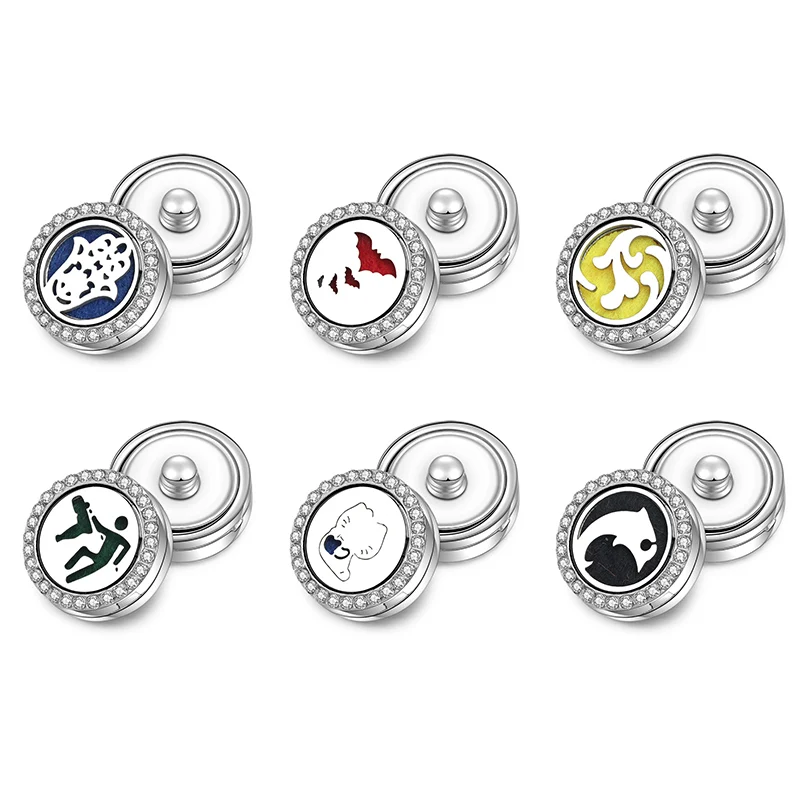 Изысканные магнитные кнопки для ароматерапии медальон из нержавеющей стали