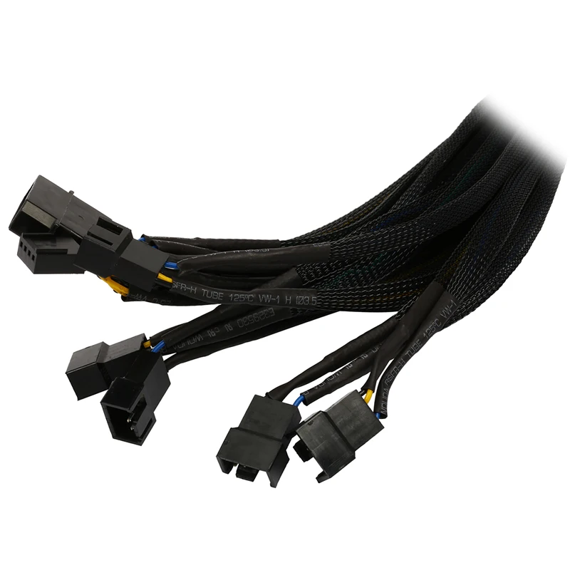 Черный сетчатый чехол Molex с рукавами 18 дюймов на 5x4 контакта ШИМ для процессора