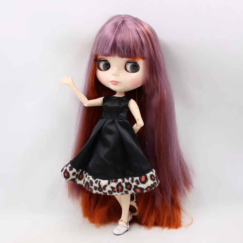 Кукла ICY DBS Blyth BL1025/232 фиолетовая микс красный коричневый волос белая кожа сустав