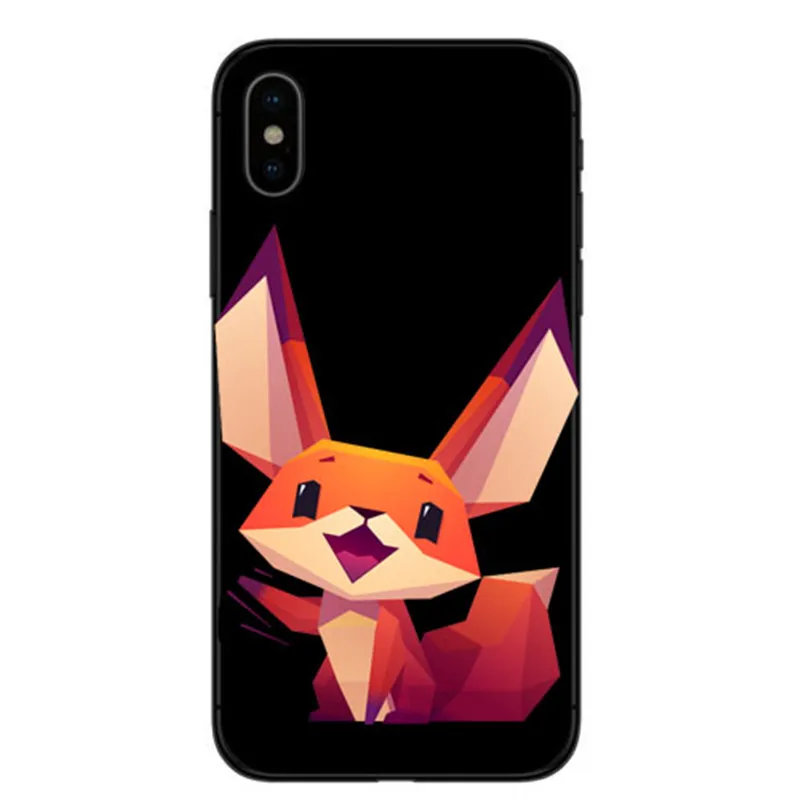 Mr Fox com oculos Черный силиконовый мягкий ТПУ защитный чехол для мобильного телефона
