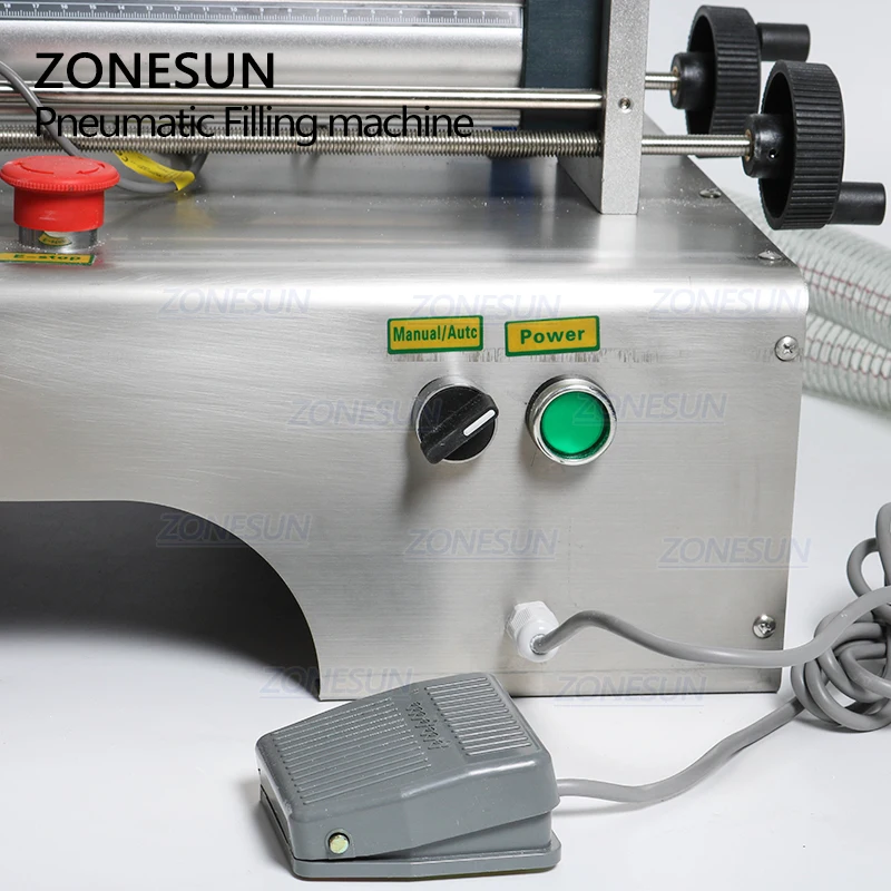 ZONESUN 110 v или 220 v горизонтальный пневматический двойной головкой разливочная машина для парфюмерии вино вода молоко масло разливочная машина