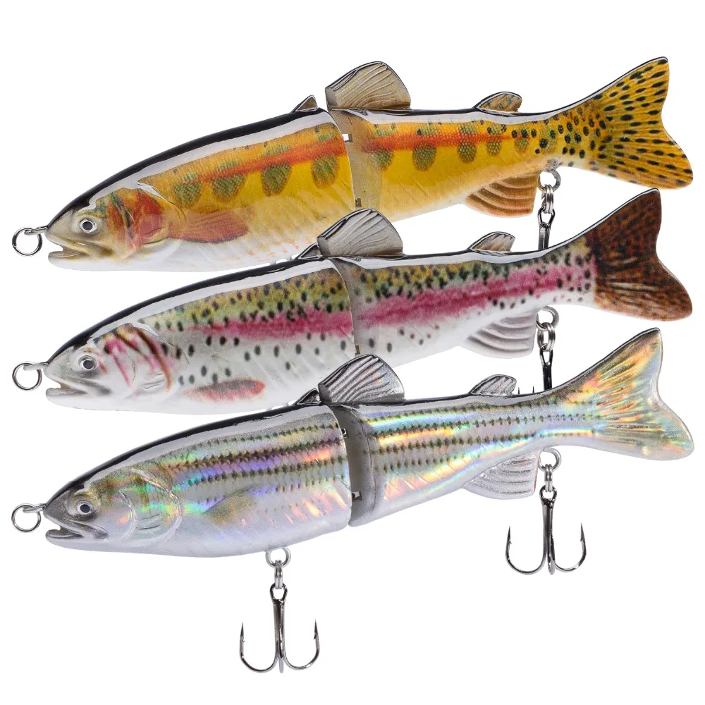 Bassdash Swimbaits Crankbaits Glide твердые приманки приманка для форели для пресной воды морской окунь большая игра рыбалка, 3-Pack, 18,3 см/65,2 г
