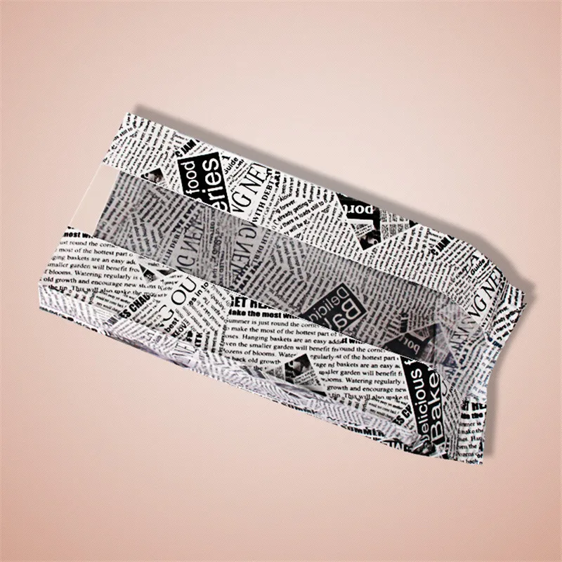 Одноразовые тосты новостные бумажные упаковки ручная рваная бумага для хлеба