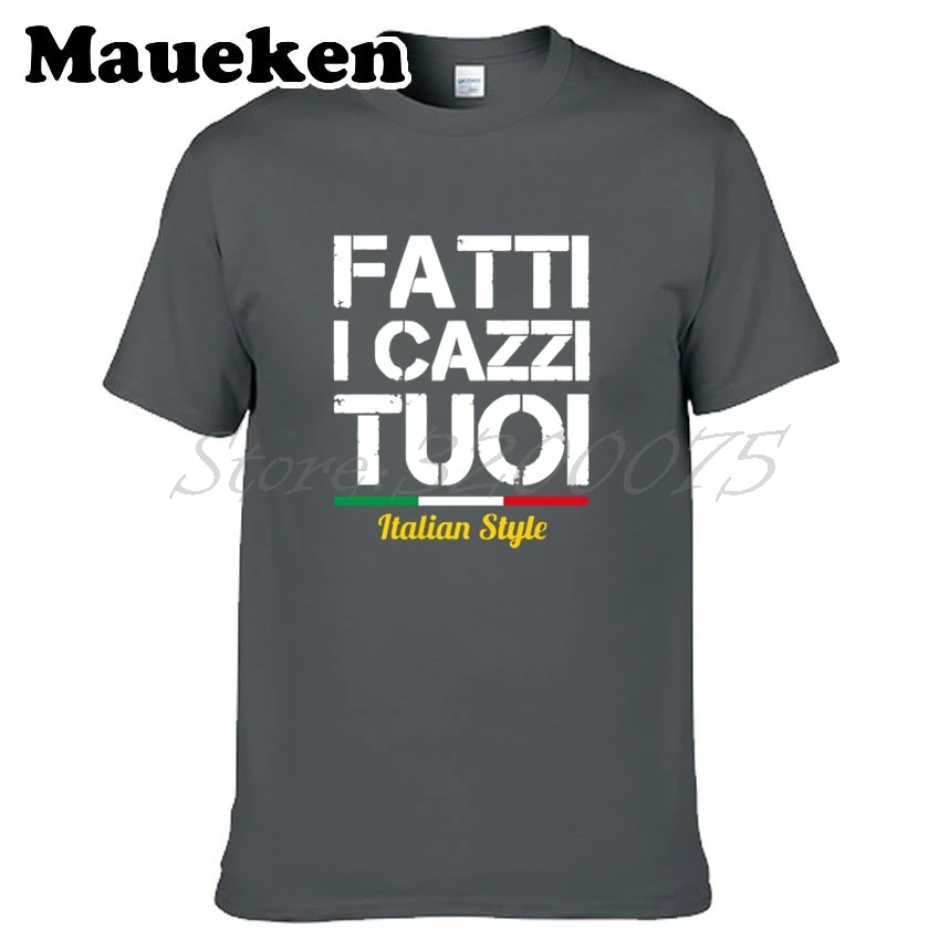 Мужская футболка FATTI I CAZZI TUOI в итальянском стиле для фанатов подарок с круглым