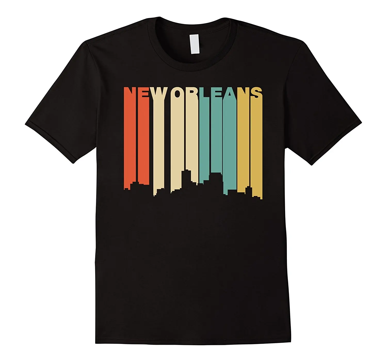 Новый 2017 Забавный Коротким Рукавом О Образным Вырезом Мужские Ретро 1970 х годов