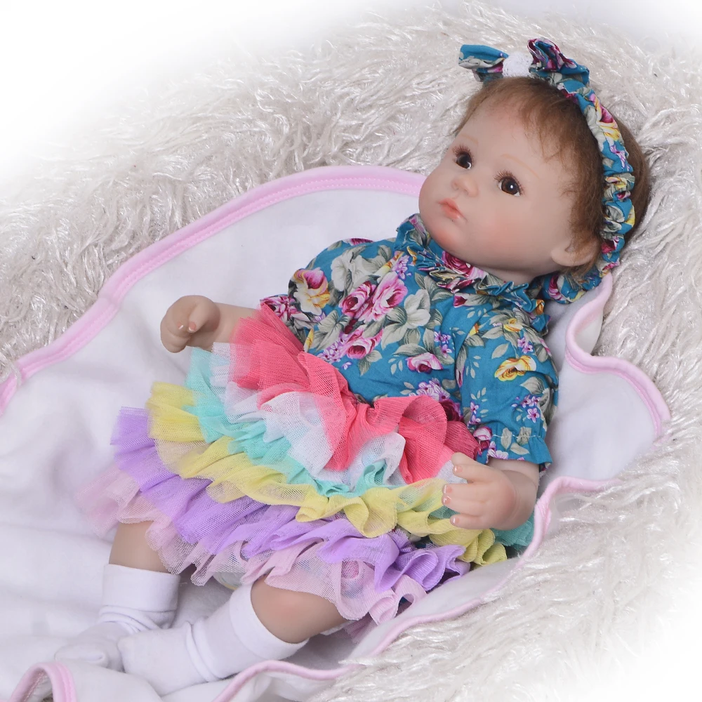 43 см Кукла reborn силиконовая Reborn Bebe живая кукла детский подарок игрушка куклы