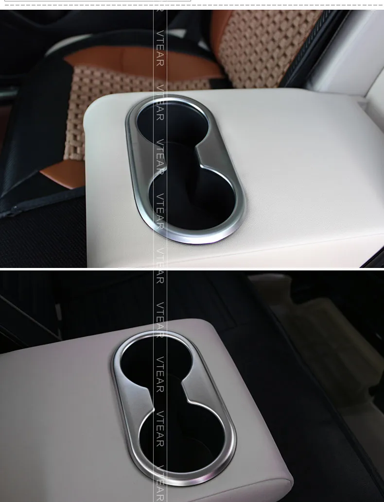 Vtear для Mazda 3 Axela хэтчбек седан ABS хром задний ряд подстаканник чашка отверстие внутренняя отделка Аксессуары для формовки