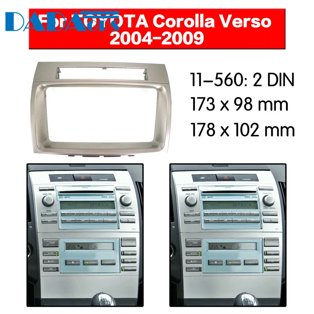 11 560 автомобильный DVD/CD для TOYOTA VERSO 2004 2009 Радио Стерео фасции панель Рамка адаптер