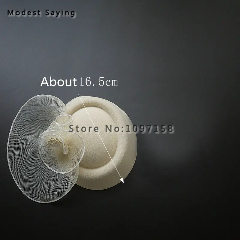 Винтажные бежевые Свадебные шляпы 2018 с вуалью головной убор для невесты булавкой