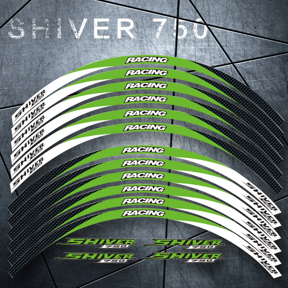 

high quality Motorcycle 1set front and rear wheel Edge decals Tire Outer rim stripes Reflective stickers For Aprilia SHIVER750