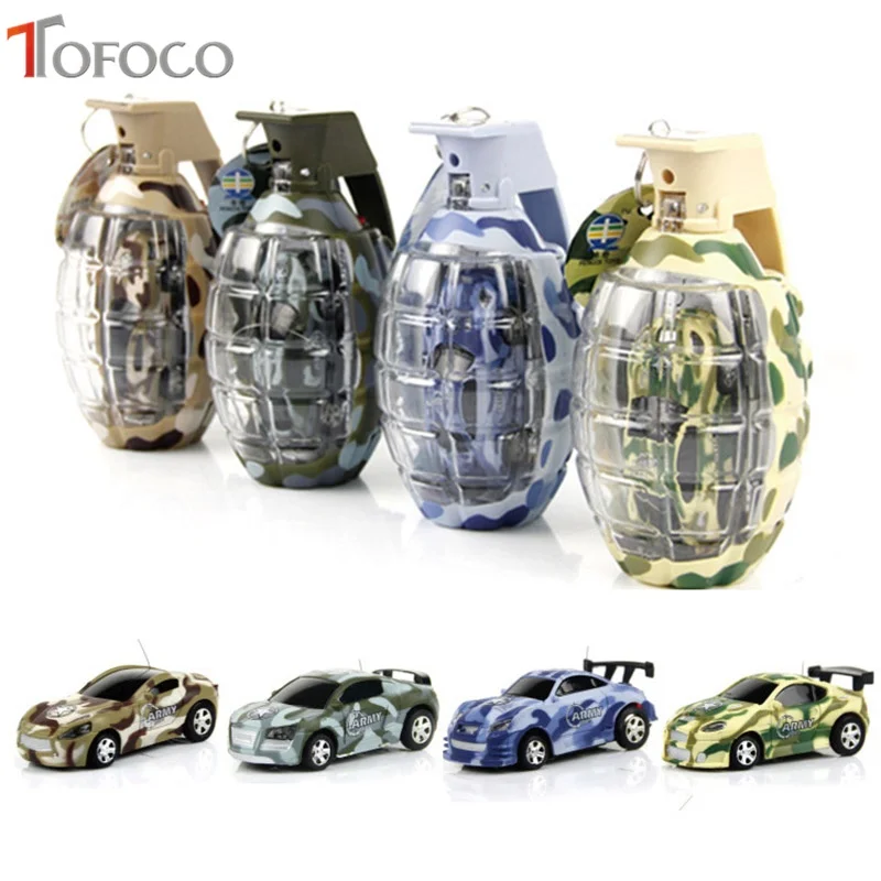 TOFOCO 1:64 Мини мигающий Радиоуправляемый автомобиль Милая камуфляжная