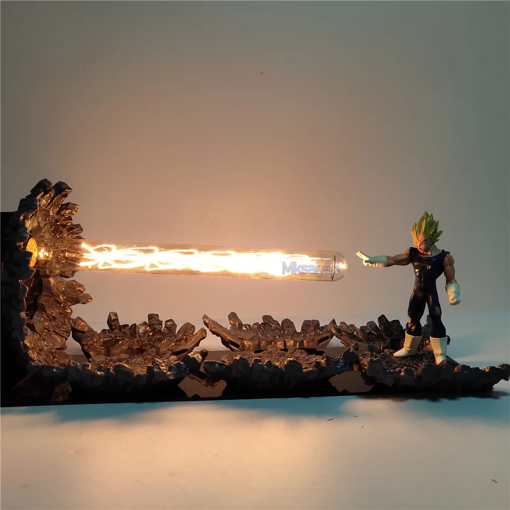 

Dragon Ball Z Figurine Super Saiyan Vegeta Figure Action Figures Dragon Ball Super Evil Vegeta Power Up Led Lighting PVC Model