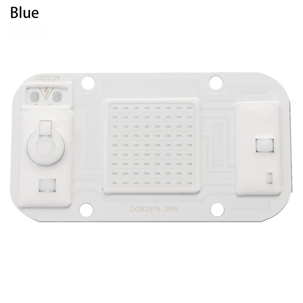 1 шт. светодиодный чип лампа COB SMD прожектор AC 220 В DOB чип для светодиодной лампы Beans Smart IC 20 Вт 30 Вт 50 Вт белый/теплый энергосберегающий светильник - Испускаемый цвет: blue
