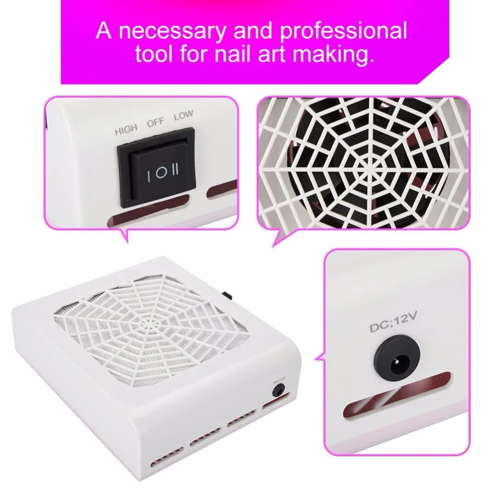 48 Вт Профессиональный пылесборник для всасывания ногтей маникюра Пыль пылесос