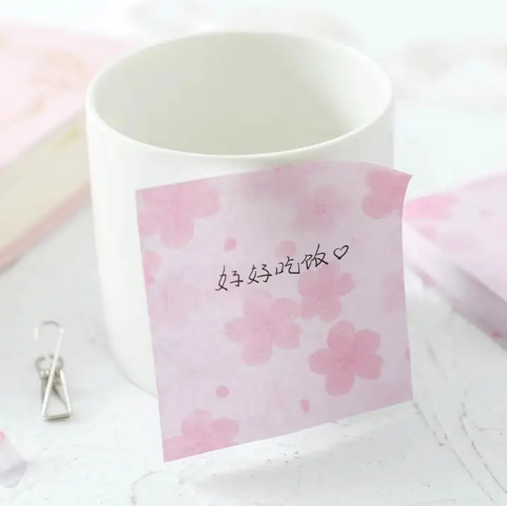 1 шт. Kawaii японский сакура палочка Примечания самоклеющиеся липкие заметки милые блокноты размещенные блокноты наклейки бумага