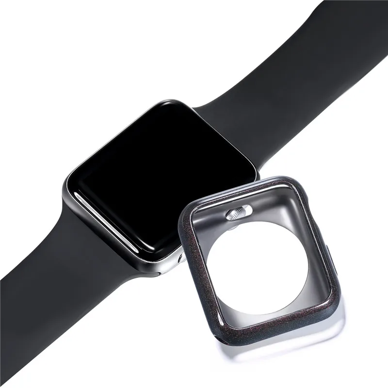 ТПУ блестки чехол для часов Apple Watch серии 4/3/4 2/1 защита от вспышки цветной бампер